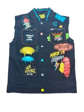 Blac Leaf mens sleeveless distressed vest jacket Size Medium